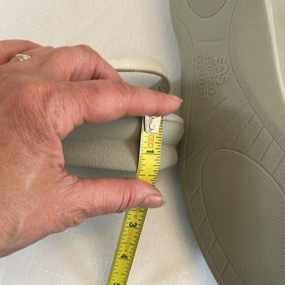 SAS WHITE LEATHER SANDALS. TRIPAD COMFORT. NEW. - Picture 5 of 9